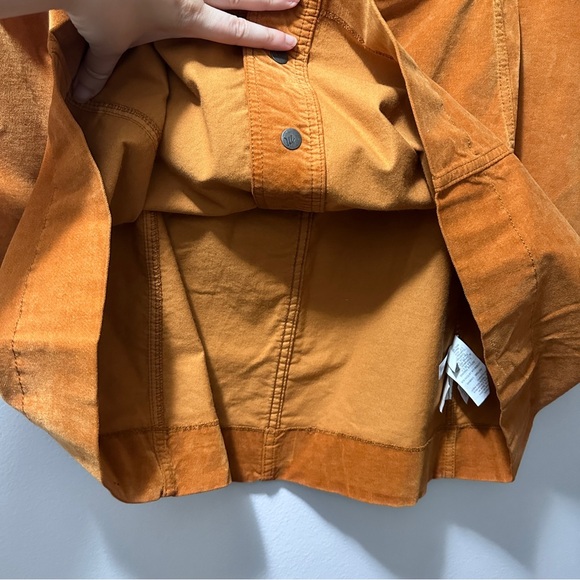 Madewell Orange Velveteen A-Line Mini Skirt: Button-Front Edition - Picture 7 of 11